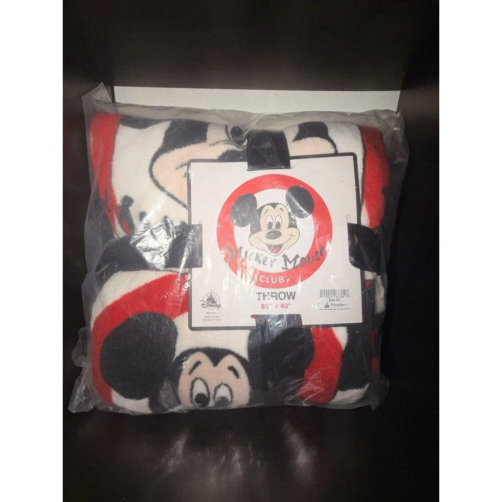 Disney Mickey Mouse Club Throw Blanket New in Original Packaging 60in x 40in